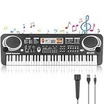 m zimoon Piano Keyboard for Kids, 61 Keys Kids Keyboard with Microphone Children's Portable Educational Musical Toy Electric Keyboards Piano for Kids Boys Girls Beginners