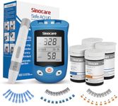 sinocare Uric Acid & Blood Sugar Monitor, 2 in 1 Meter, Uric Acid Testing & Blood Glucose Test Kit, 50pcs Uric Acid Test Strips + 50pcs Blood Suar Test Strips & 100pcs Lans., for Home Use UK