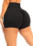 Navneet Biker Shorts Women High Waist Workout Gym Shorts Scrunch Butt Booty Leggings Spandex Bike Cycling Shorts Black S