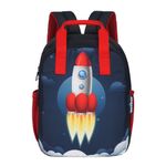 AEROBAG Sky Rocket 12 Ltrs Navy/Red Play Group | Preschool | Picnic | Nursery | Birthday Bag For Baby | Kids | Boys & Girls