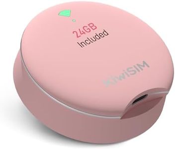 KiwiSIM 4G LTE Mobile Hotspot, USA Portable Hotspot WiFi 6, Include 10GB Data 30-Day, Support AT&T, T-Mobile, Verizon,No Contract & No Credit Check, Pay-as-You-Go, UFO Shape Design & Pink Color