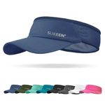 Sukeen Quick Drying Sun Visor Hat,UPF 50+ UV Sun Protective Sun Visor for Women Men,Running Hat Golf Hat Cool Elastic Visor with Perspiration Breathable Sweatband,Sport Visor Cap for Cycling-Dark Blue