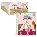 Naturediet - Feel Good Wet Dog Food, Natural and Nutritionally Balanced, Grain Free, Salmon, 390g (Pack of 18)