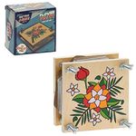 Retro Games Family Fun Wooden Flower Press