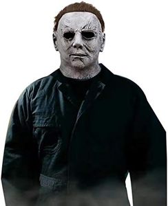 TCCMEIR Michael Myers Mask,Halloween Horror Scary Face Latex Mask for Men Women Adult.Grey