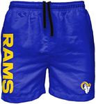 FOCO Los Angeles Rams NFL Mens Solid Wordmark Swimming Trunks