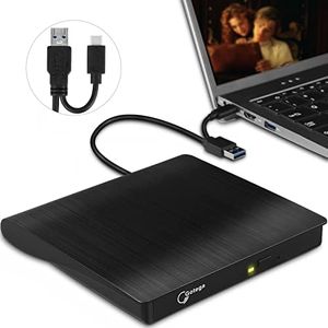 External DVD Drive USB 3.0 TYPE C USB C Portable CD/DVD +/-RW Disk Drive External DVD Player for Laptop CD/DVD ROM Burner Reader Compatible with Desktop PC Windows Linux OS Apple Mac