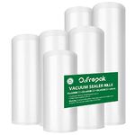 O2frepak 6 Pack 15x600cm(1Roll) and 20x600cm(3Rolls) and28x600cm(2Rolls) Vacuum Sealer Bags Rolls for Food,Commercial Grade, BPA Free,Puncture Prevention,Great for Sous Vide