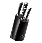 Richardson Sheffield V Sabatier Professional 5 Piece Kitchen Knife Block Set in Black | UK Brand Premiujm Kitchen Knife Set