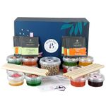 Fruit Fantasy Fruit Bubble Tea Kit | 8 Different Fruit Tea Flavours, 8 Boba & Jelly toppings bubble tea (Serves 8) | Green tea and Assam bags, 8 - Boba Straws | 2 - Recipe cards by Boba Bar London.