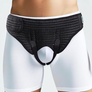 lefeke Hernia Belts for Men Inguinal, Hernia Support Brace for Groin Pain Relief, Hernia Truss for Bilateral, Adjustable Waist Guard Left or Right Side (4 Compression Pads) (S)