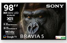Sony 248 cm (98 inches) BRAVIA 5 Series 4K Ultra HD Smart Mini LED Google TV K-98XR55A-3 Years Warranty for Limited Period