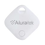 Aluratek Bluetooth Smart Home Accessory Track Tag Tracker, Compatible with Apple Find My (iOS), Attachment Locator for Lost Keys, Bag, Wallet, Luggage, Pets, Glasses, 2023 Version