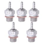 kingsea 70117 RC Spark Glow Plug No.3 N3 Spark Engine Parts Replace OS 8 for Traxxas Redcat HSP HPI RC Nitro Engine Car Truck Buggy (Pack of 5)