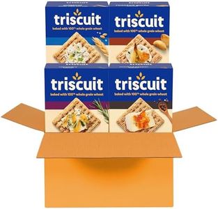 Triscuit Whole Grain Wheat Crackers 4 Flavor Variety Pack, Lunch Snacks, Bulk Snack Crackers, 4 Boxes