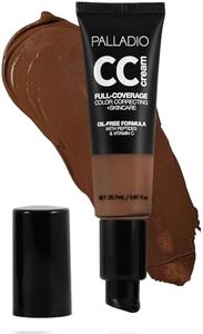 Palladio Full-Coverage Color Correction CC Cream, Oil-Free with Peptides & Vitamin C, Best for Correcting Redness and Uneven Skin Tone, Buildable Foundation Coverage (Rich 52W)