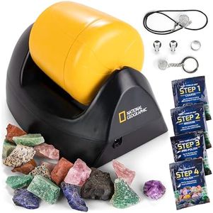 NATIONAL GEOGRAPHIC Starter Rock Tumbler Kit - Durable Leak-Proof Rock Polisher for Kids - Complete Rock Tumbling Kit - Geology Hobby Science Kit, Rocks & Crystals for Kids (Amazon Exclusive)