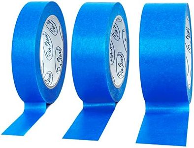 PinStone 3 Pack Blue Painters Tape 1 inch, 1.4 inch, 2 inch x 60 Yards | Multi-Surface Masking Tape for Wall Painting, Labeling, Home, Office, Crafts | UV Resistant, 21 Day No Residue, Sharp Edge Line