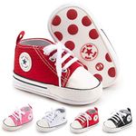 Save Beautiful Baby Girls Boys Canvas Sneakers Soft Sole High-Top Ankle Infant First Walkers Crib Shoes