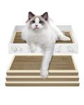 Durham Paper Canada Cat Scratcher Pad Cardboard 23 in x 12 in 1.2 in (3 PC) Reversible and Durable Pads for Small Medium and Large Cats