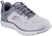 Skechers Men's Track - Broader Sneaker, Grey/Charcoal, US 12