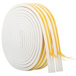 20m / 66FT Sealing Tape for Doors, Door Seal Doors Windows Self Adhesive Rubber Foam Seal Strip Sound Insulation Weatherstrip Sealing Tape Self Adhesive