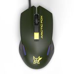 Arctic Fox Wired USB Gaming Mouse with Breathing Lights and DPI Upto 3600 (Forest Olive)