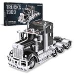 Piececool 3D Puzzles for Adults Metal Car Model Kits - H909 Heavy Truck Metal Model Building Kit, Home Decoration Challenging 3D Puzzle DIY Assembling Crafts Great Gifts