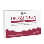 Dulàc - Diosminven 1000, 30 Tablets, Blood Circulation Supplement, Haemorrhoids & Varicose Veins Treatment, Diosmin & Hesperidin, Red Vine, Butcher's Broom, Horse Chestnut