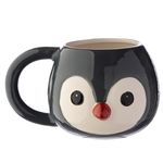 Puckator Adoramals Penguin Head Ceramic Shaped Tea Coffee Mug - Funny Home Accessories - Cute Gifts for Girlfriend - Large Mugs for Men Women Hot Drinks - Cute Cups Presents Secret Santa Gift Cup Set