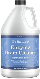 Vine Homecare - Drain Cleaner - Professional-Grade Enzyme Drain Clog Cleaner - Clears and Prevents Clogs and Eliminates Odors - For Use with Showers, Sinks, Sump Pumps, and RVs - Fresh Ocean Scent