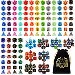 DND Dice Set, 25 x 7 (175 Pieces) Polyhedron Dice 25 Colors Dice for Dungeons and Dragons Tabletop Role-Playing Games with 1 Large Flannel Bag