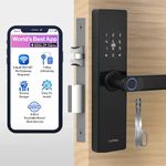 Golens Smart Door Lock, WiFi+BT, 7-Way Unlocking Including Fingerprint, Pincode, RFID Card, Mobile App, Mechanical Key| Fingerprint Lock, Digital Lock for Door| No Gateway Needed, (X3N, Black)