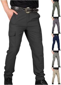 jxsoyen Cargo Pants for Men Ripstop Stretch Work Pants Waterproof Tactical Hiking Sweatpants Athletic Outdoor Walking Joggers Black