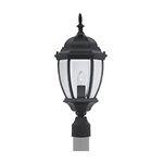 Designers Fountain 2436-BK Tiverton Outdoor Post Lantern Light, Black