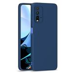 Pikkme Mi Redmi 9 Power Back Cover Soft Matte Liquid Silicone TPU | Camera Protection | Shockproof Slim Back Case for Mi Redmi 9 Power (Blue)