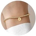 Turandoss Gold Initial Bracelet for