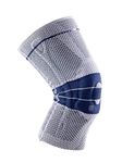 BAUERFEIND GenuTrain Knee Support - breathable knit compression knee brace to relieve pain and swelling from arthritis, ACL injury, Miniscus tear, machine washable knee sleeve (Titanium, 5)