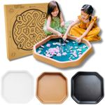 Learning Through PLAYtrays Tuff Tray (Small Brown), Sensory Table with Textured Surface, Montessori Sand & Water Table, Sensory Bin – Play Tray for Toddlers and Kids