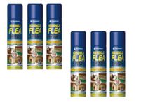 Flea Killer Spray 6 Pack | Household Aerosol spray Insect spray Flea Larvae Dog Cat Tick Pets Protection Bed Carpet Home | Insecticide Pesticide Flea Spray | 200ml