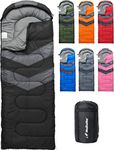 MalloMe Sleeping Bag for Adults Kids Boys & Girls for Winter, Fall & Spring - Single & Double - Waterproof Lightweight & Portable Backpacking Camping & Hiking Outdoor Travel with Compact Bag