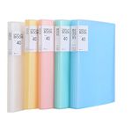 TUKA-i-AKUT [5X] PP Display Book A4 Totally 200 Transparent Pockets (5x40), Solid Polypropylene Presentation Book Projekt Folder Display Folder, Translucent Cover, 5er Pack in 5 Colors TKD8018-5x