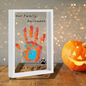 Family Handprint Kit Halloween Baby Hand Print Kit - Parent Gifts Ideas Hand and Footprint Keepsake Kit with Baby-Safe Paint