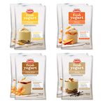 EasiYo Yogurt 8 Sachet Pack | EasiYo Everyday Mixed Pack | 2 x Banana 2 x Mango 2 x Crème Brûlée 2 x Vanilla | Each Sachet Makes 1kg of Yogurt