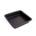 SYGA 1 Piece Square Non Stick Carbon Steel Cake Tin_Black