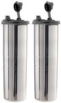 Signoraware 1.1 Litres Easy Flow Stainless Steel Oil Dispenser Bottle with Lid and Cap | Air-Tight Spill-Proof | Food Grade Pourer Drizzler (Black, Set of 1 | 1100ml) (Pack of 2)