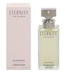 CALVIN KLEIN Eternity - Eau de Parfum for Women - Floral Fragrance With Notes Of Bergamot, White Lily, White Rose, Carnation, Violet, Sandalwood, Amber, Musk - High Longevity - Spray 3.3oz