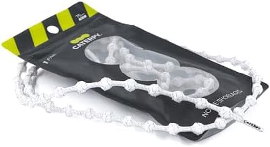 Caterpy Run - The Ultimate Elastic No Tie Shoelaces for Adults and Kids, Silky White (Reflective), Standard: 30in / 75cm
