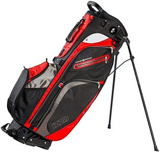 Izzo Golf Izzo Ultra-Lite Stand Golf Bag With Exclusive Features, Black/Gray/Red, 11-way top