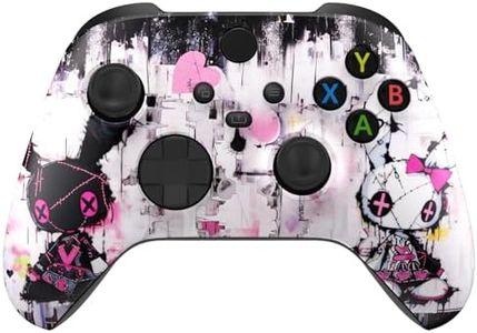 eXtremeRate Replacement Shell for Xbox Series X & S Controller - Unleash Your Style - Lovely Punky Bunny Custom Acessories Skin Front Housing Cover for Xbox Core Controller Wireless [Control Without]